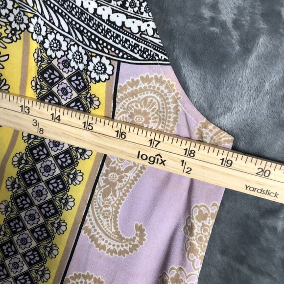 New York And Company Tops Medium Women’s Yellow And Lavender Shirt - Picture 9 of 14